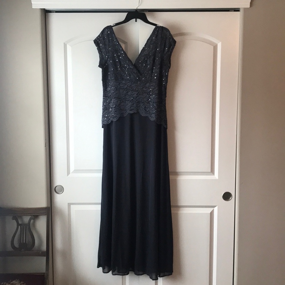 Gray Mother of the Groom Dress